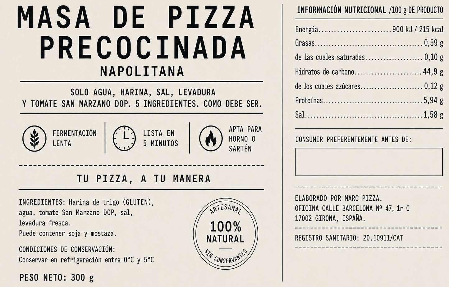 Pizza Precocinada (4 pizzas)